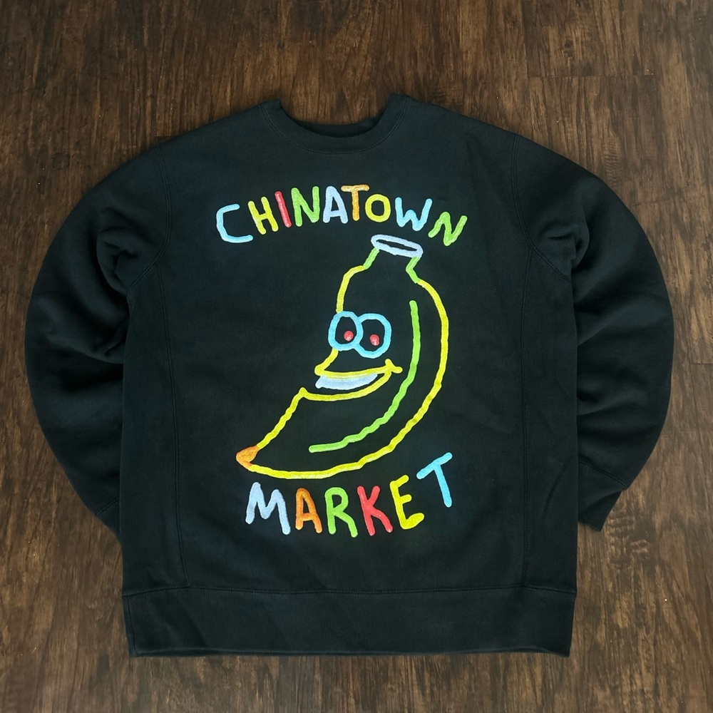 Chinatown Market Black Neon Banana Sweatshirt 2020 Release